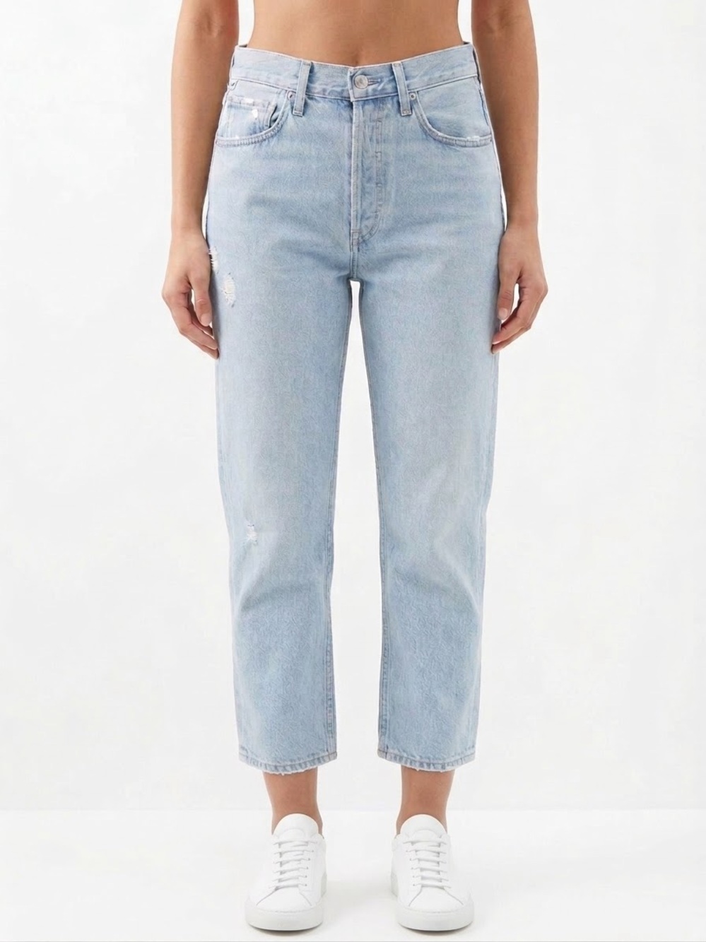 Citizens of Humanity Charlotte Crop High Rise Straight Jeans 26 Light Wash